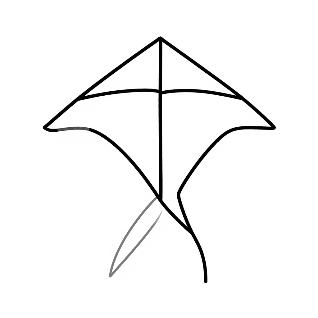 A Kite Flying Coloring Page - free coloring page image 3 of 3