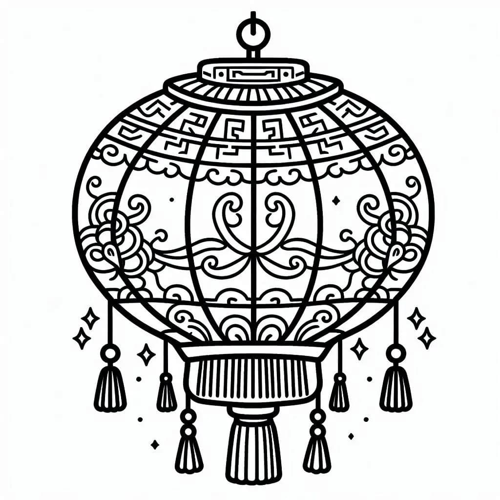 Chinese Lantern - Festive Free Coloring Pages for Cultural Celebration! - free printable coloring page for kids to download