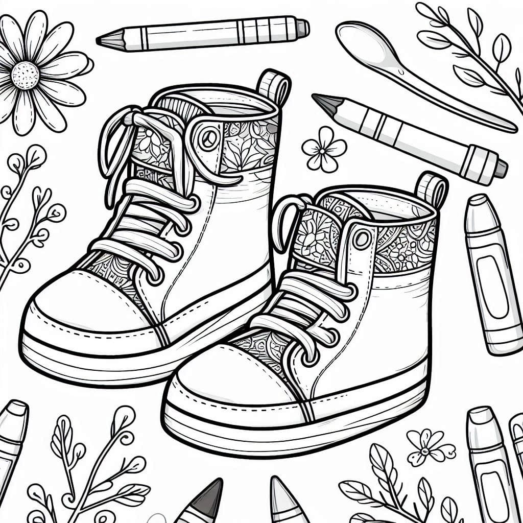 Kids Shoes - Fun and Free Coloring Pages for Little Fashionistas! - free coloring page image 2 of 4