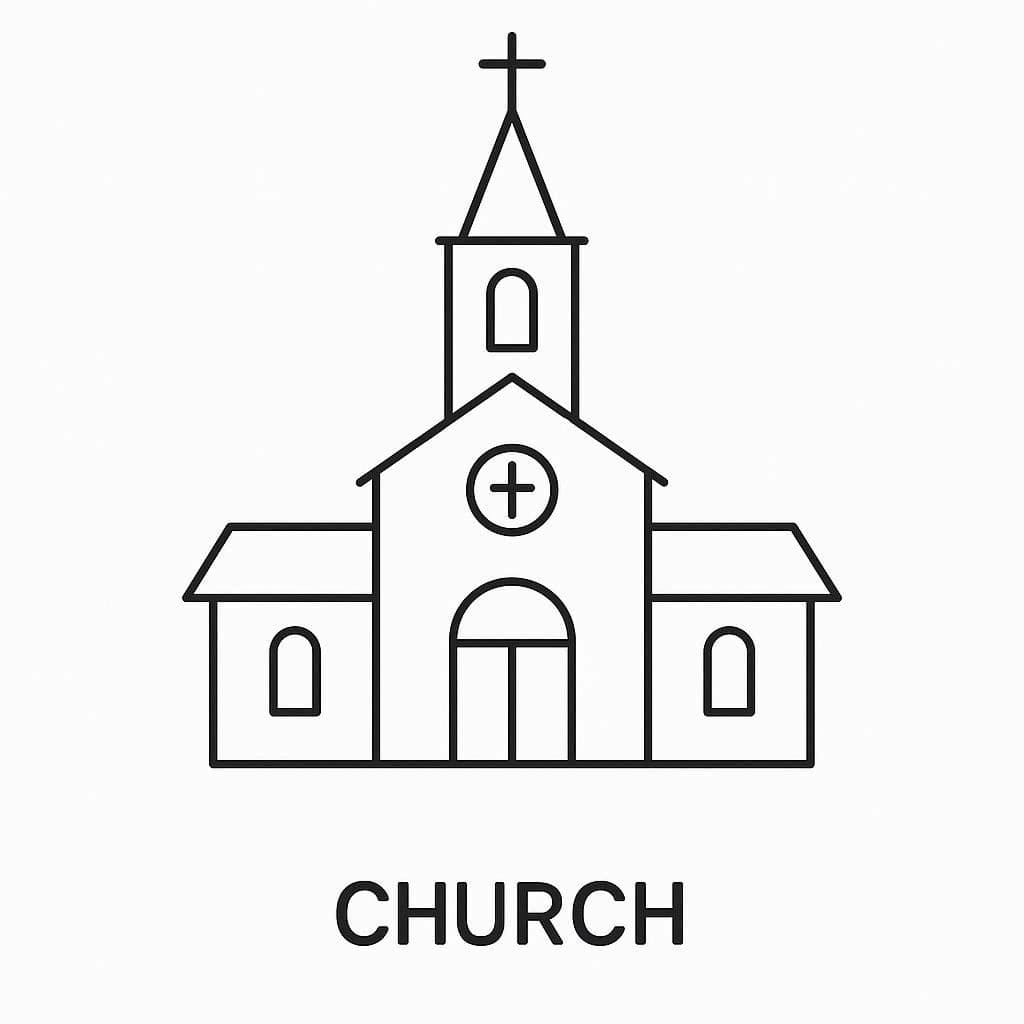 Colorful Faith: Places of Worship Around the World  - free printable coloring page for kids to download