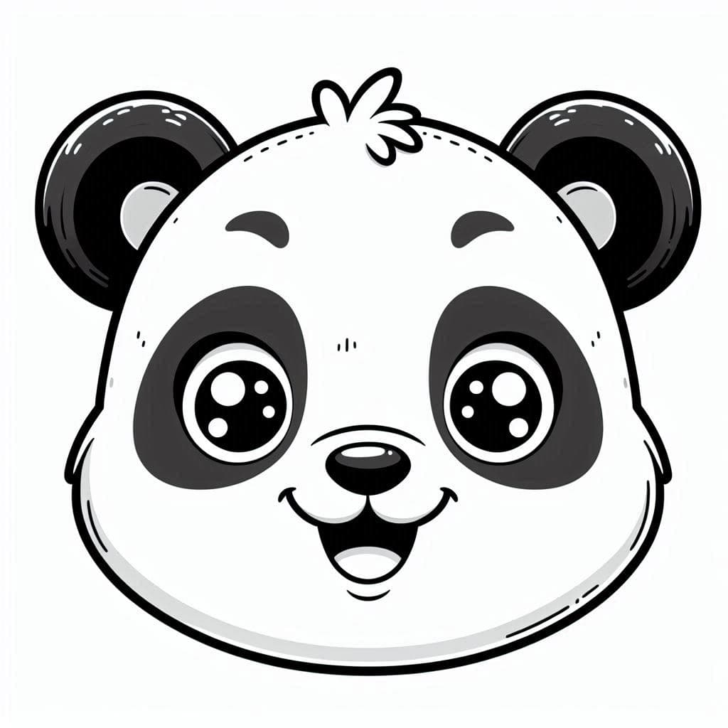Smiling Panda - Adorable Free Coloring Pages for Panda Fans! - free coloring page image 2 of 4