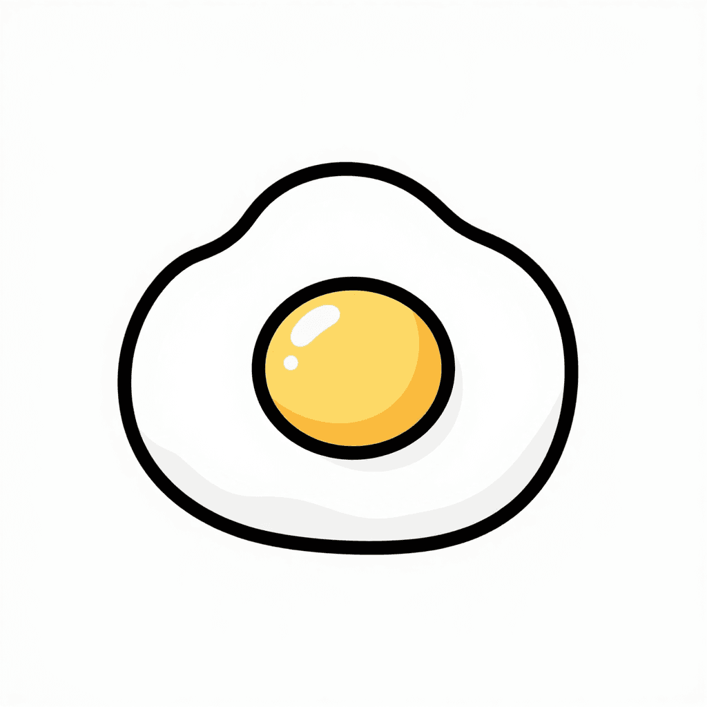 A Fried Egg Coloring Page - free coloring page image 3 of 3