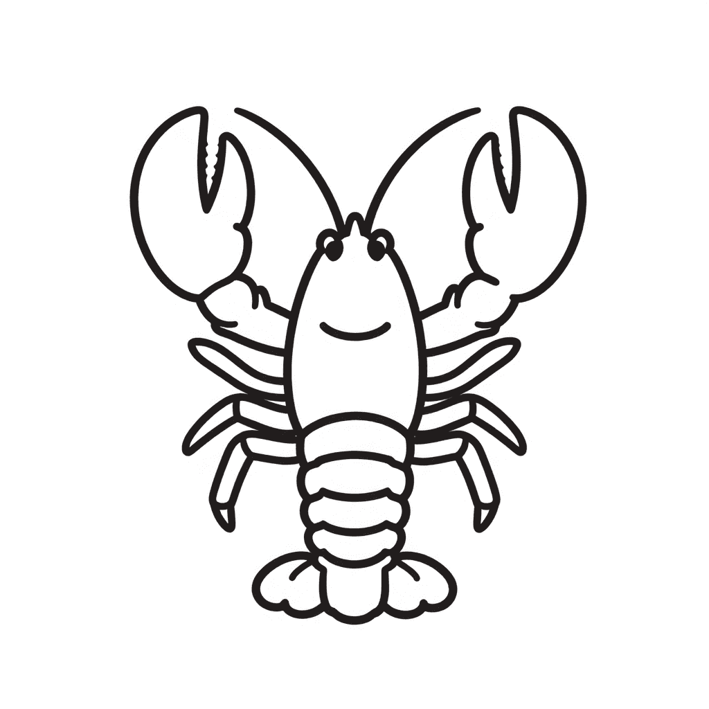 A Lobster With Claws Coloring Page - free coloring page image 3 of 3