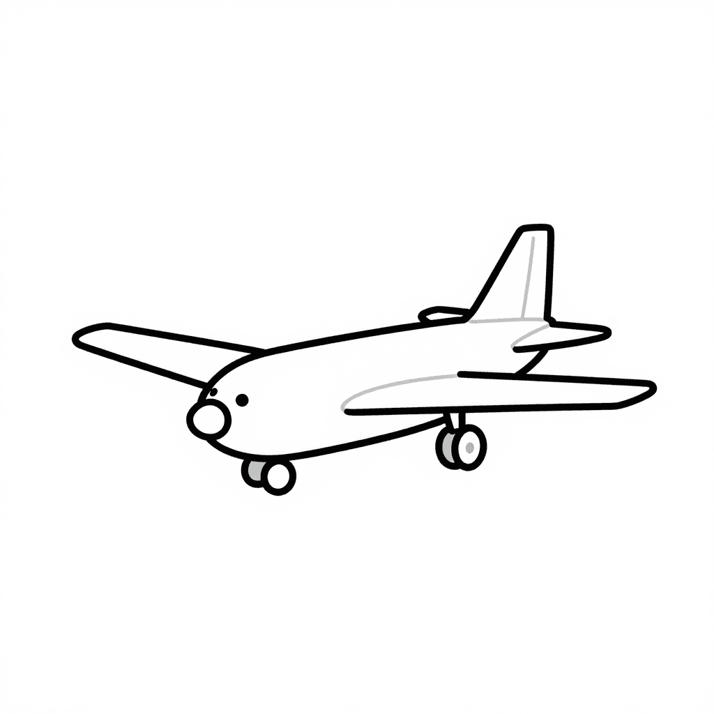 A Toy Airplane Coloring Page - free printable coloring page for kids to download