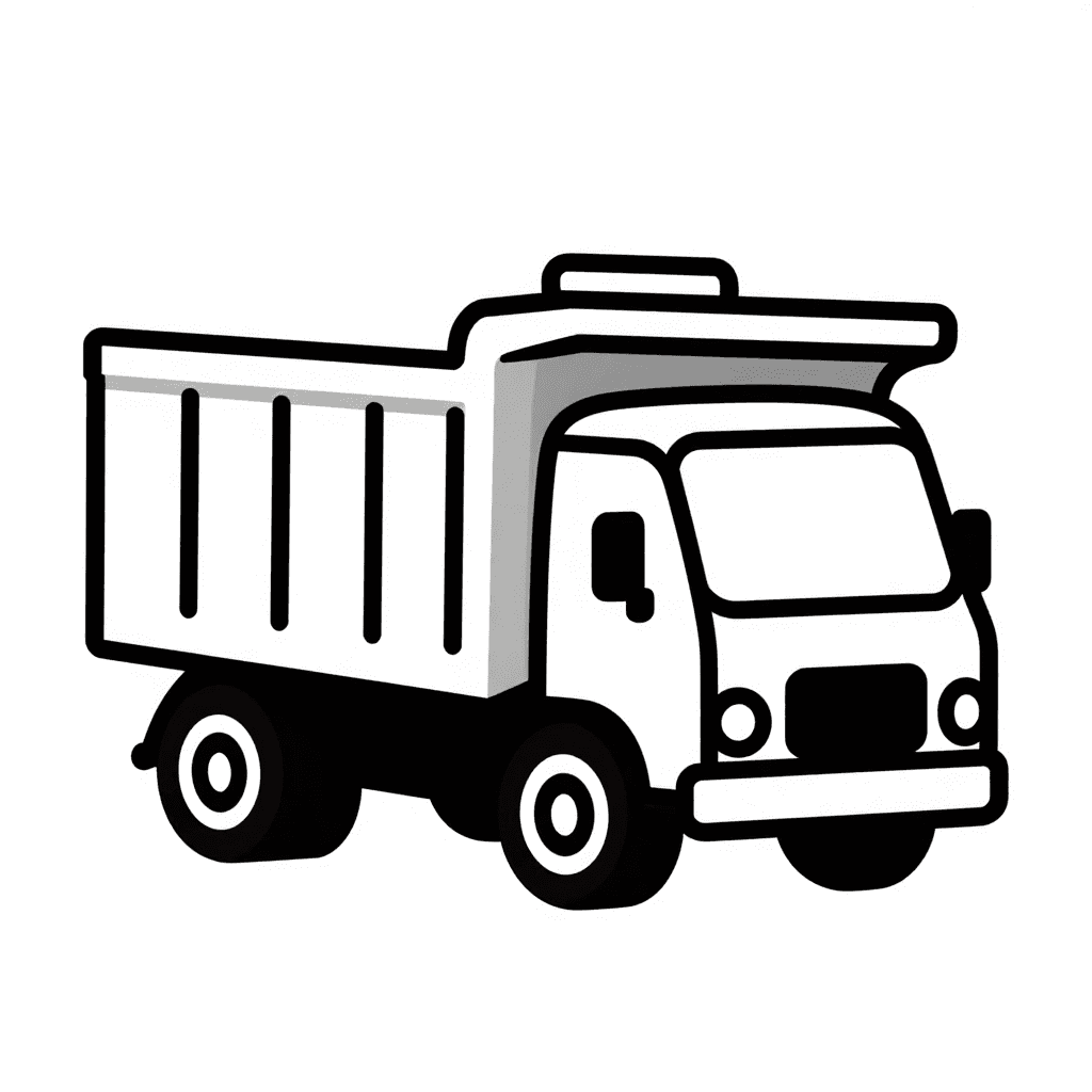 A Dump Truck Coloring Page - free coloring page image 2 of 3