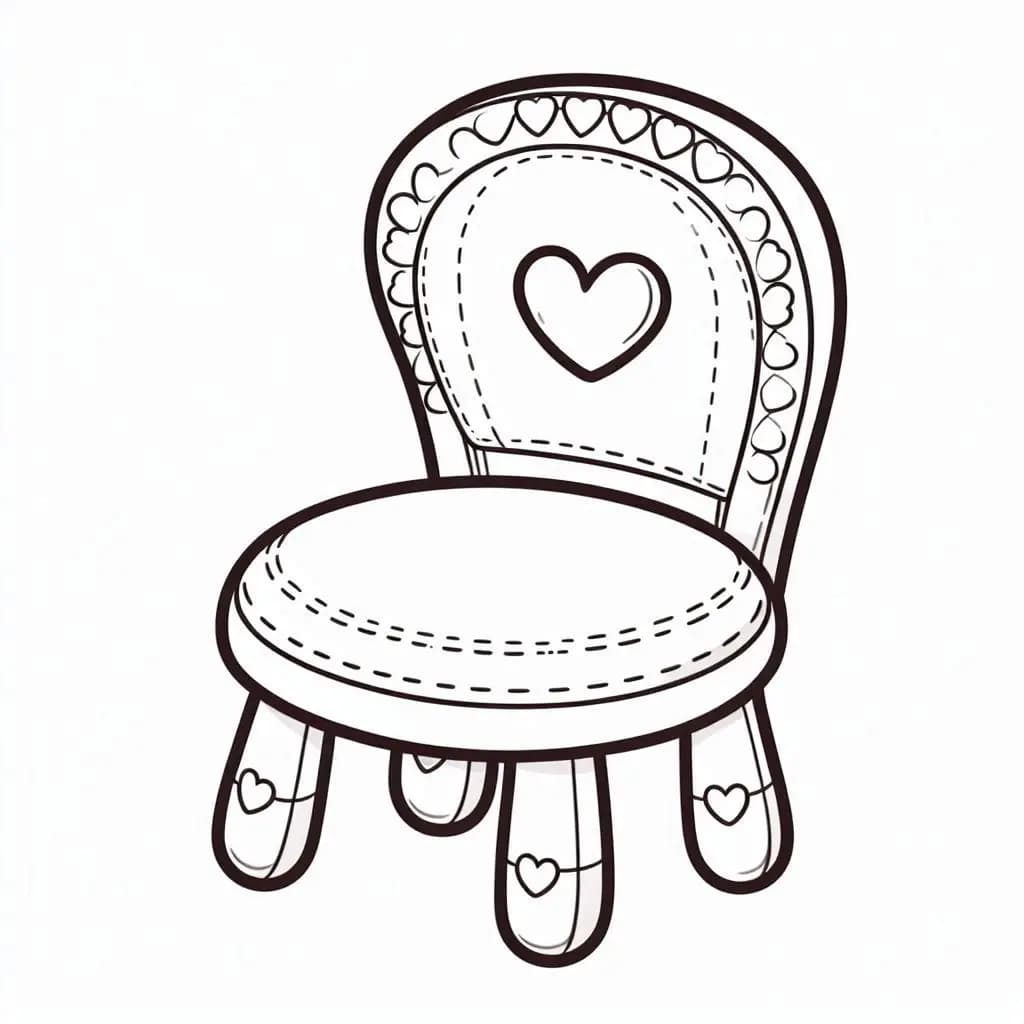  Sweet Seat: The Cute Chair   - free coloring page image 7 of 10