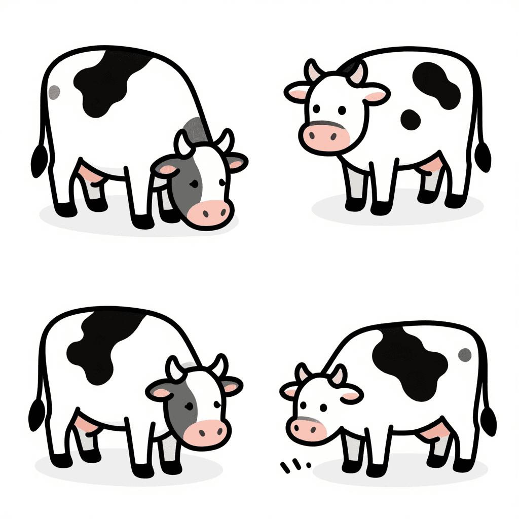 A Cow Grazing Coloring Page - free coloring page image 2 of 3