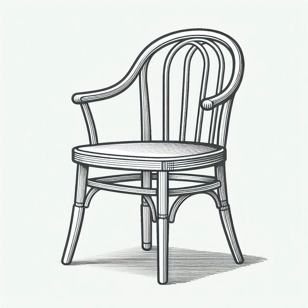  Sweet Seat: The Cute Chair   - free coloring page image 5 of 10