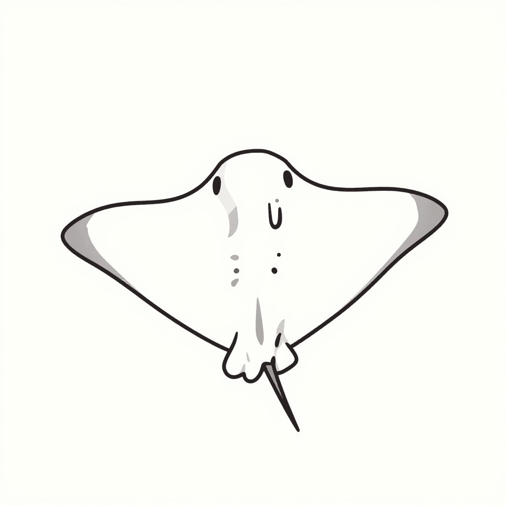 A Stingray Gliding Coloring Page - free coloring page image 3 of 3