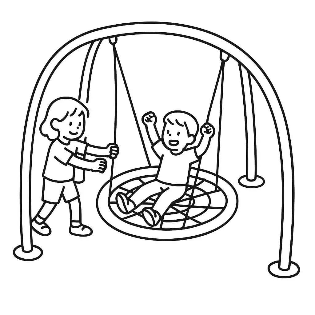 Playground Adventures: A Fun Coloring Book - free coloring page image 5 of 6