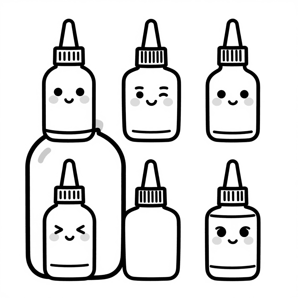 A Glue Bottle Coloring Page - free coloring page image 2 of 3