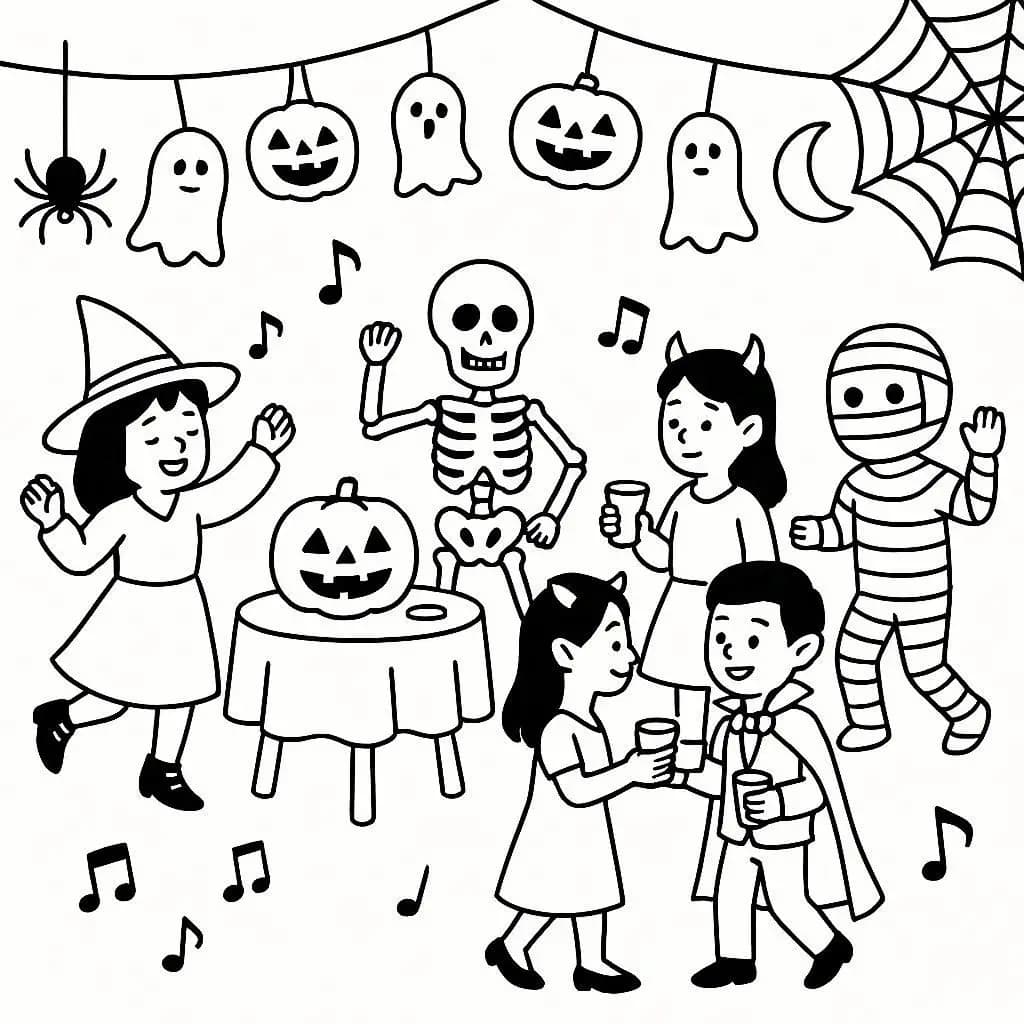  Spooky & Sweet: Halloween party - free coloring page image 7 of 7