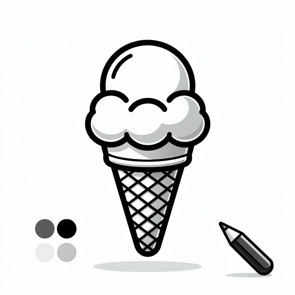 Ice Cream - Sweet and Free Coloring Pages for Dessert Lovers! - free coloring page image 2 of 4