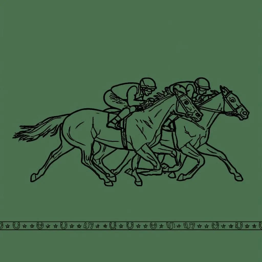  Gallop & Color: Horse Racing Adventure - free coloring page image 2 of 4