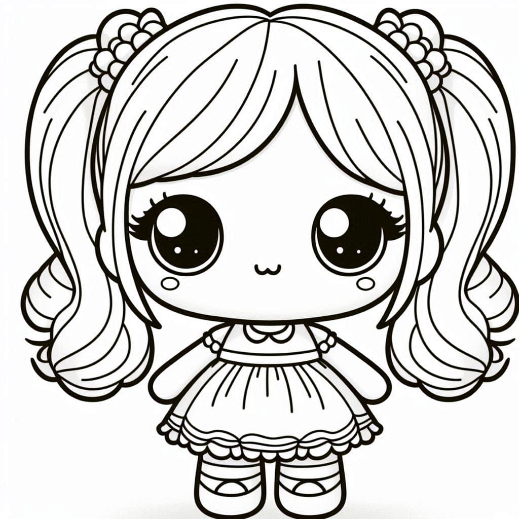 Cute Doll - Adorable Free Coloring Pages for Doll Lovers! - free coloring page image 2 of 4