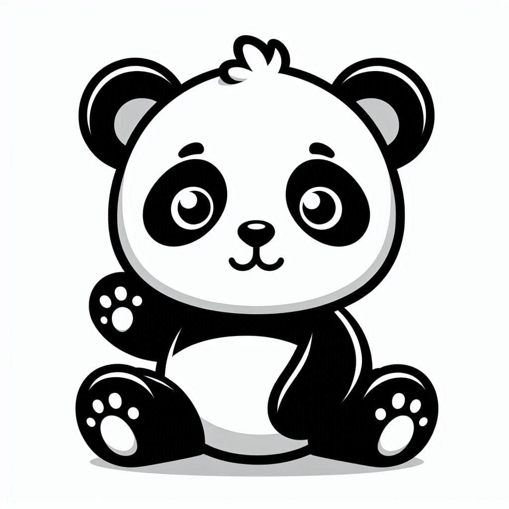 Cutie Panda - Adorable Free Coloring Pages for Panda Lovers! - free coloring page image 4 of 4