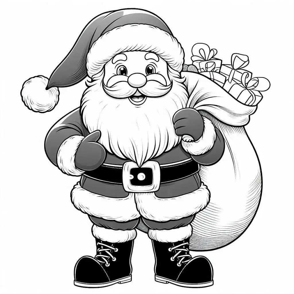 Santa Claus - Jolly Free Coloring Pages for Holiday Cheer! - free printable coloring page for kids to download
