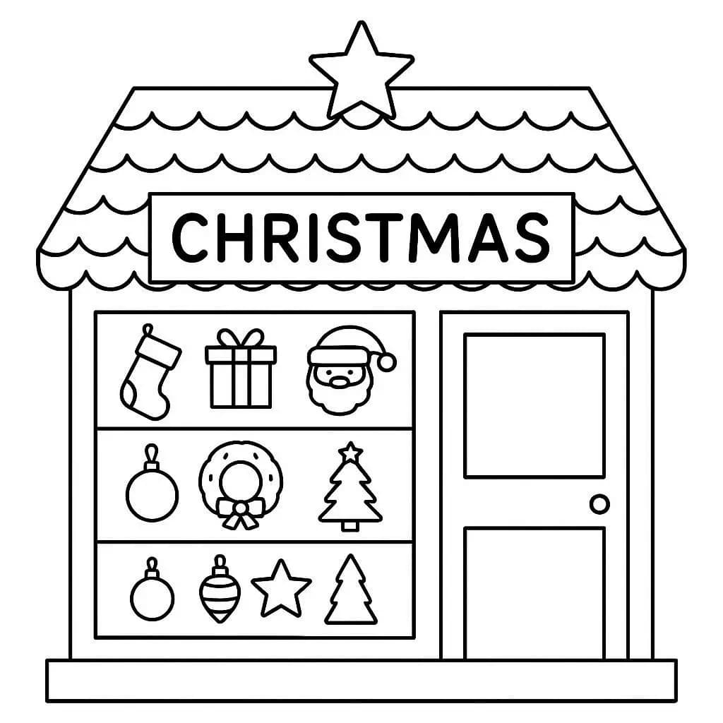 Christmas Sparkles: Holiday Accessories Shop Coloring Book  - free printable coloring page for kids to download