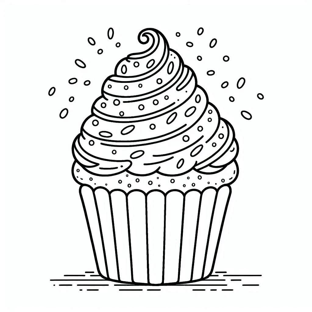 Colorful Cupcake Party! - free coloring page image 2 of 4