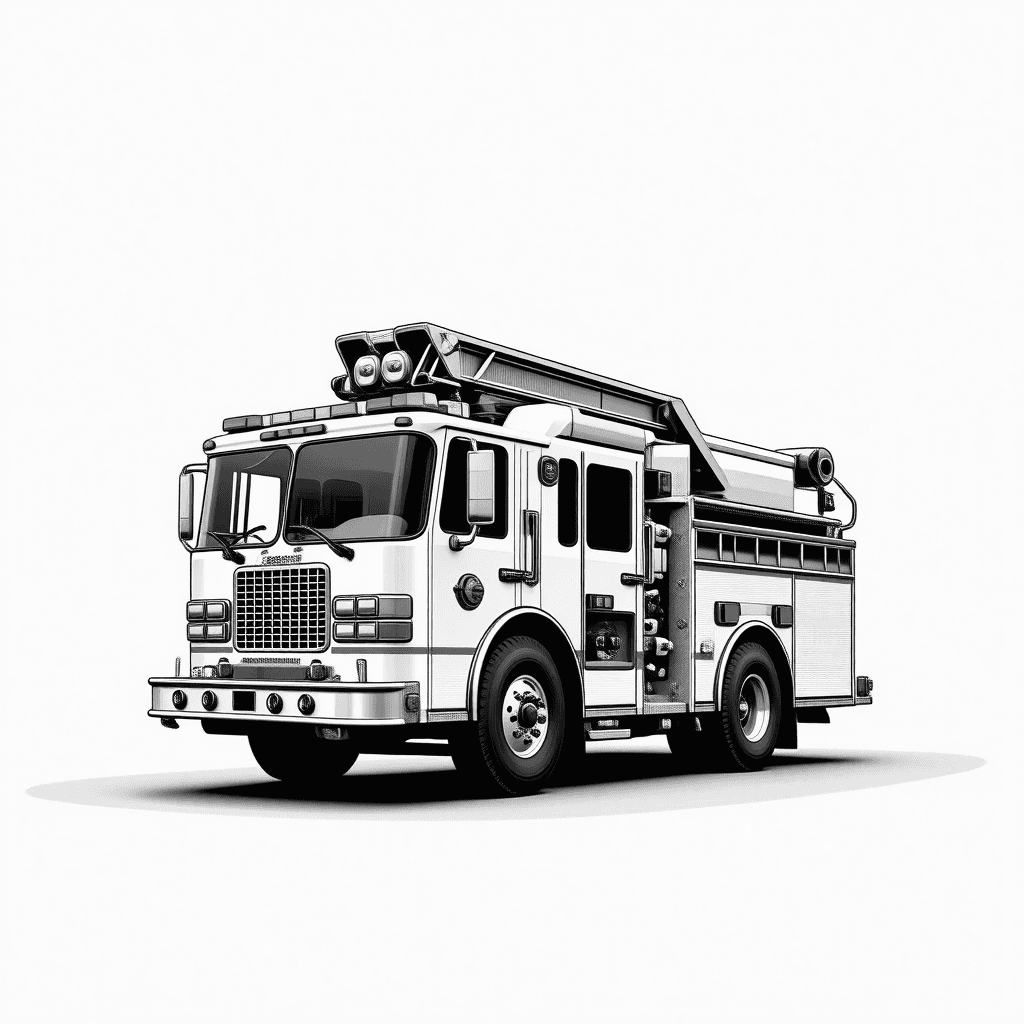 A Fire Truck Coloring Page - free coloring page image 4 of 4