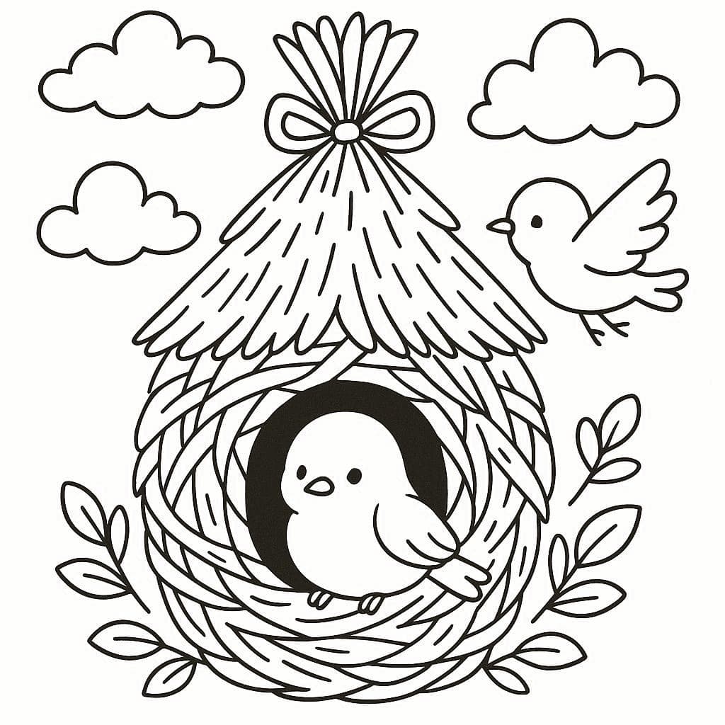 Cozy Animal Homes Coloring Page Collection - free coloring page image 6 of 6