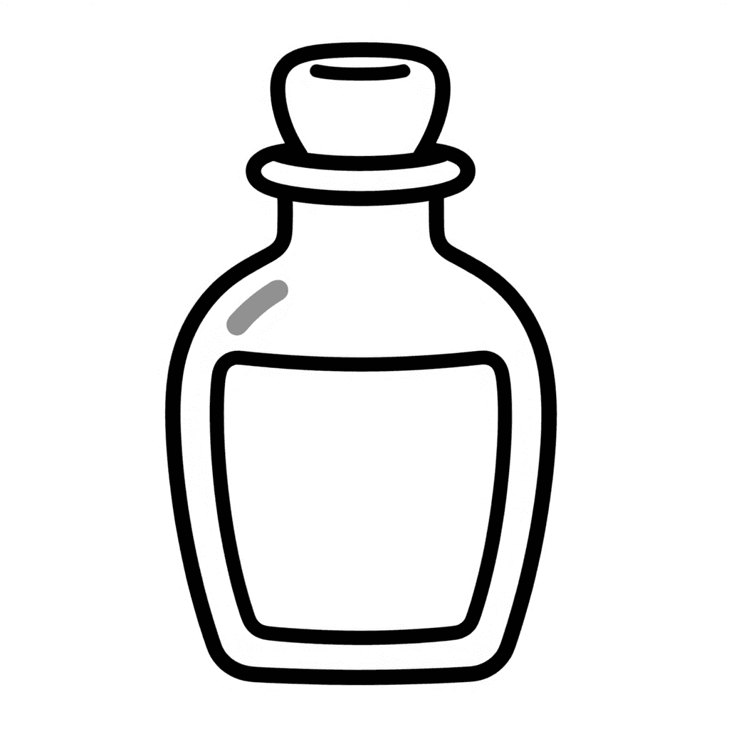 A Potion Bottle Coloring Page - free coloring page image 3 of 3