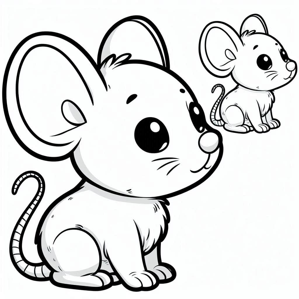 Cute Mouse - Tiny Free Coloring Pages for Big Smiles! - free coloring page image 2 of 4