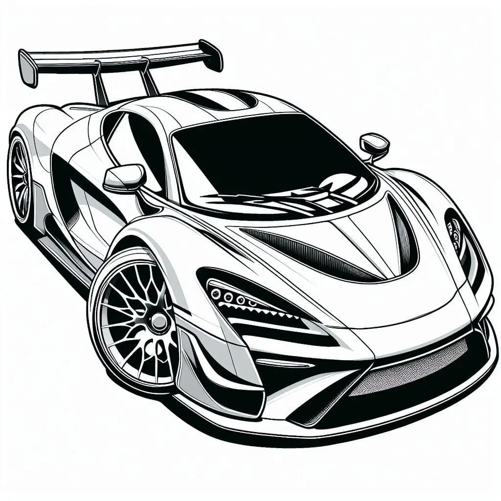 Supercar - Speedy Free Coloring Pages for Young Racers! - free printable coloring page for kids to download