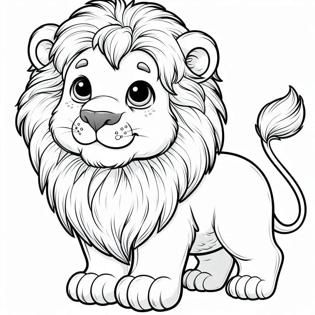 Big Lion - Majestic Free Coloring Pages for Wild Creativity! - free printable coloring page for kids to download