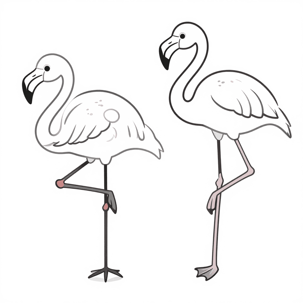 A Flamingo Standing Coloring Page - free coloring page image 2 of 3