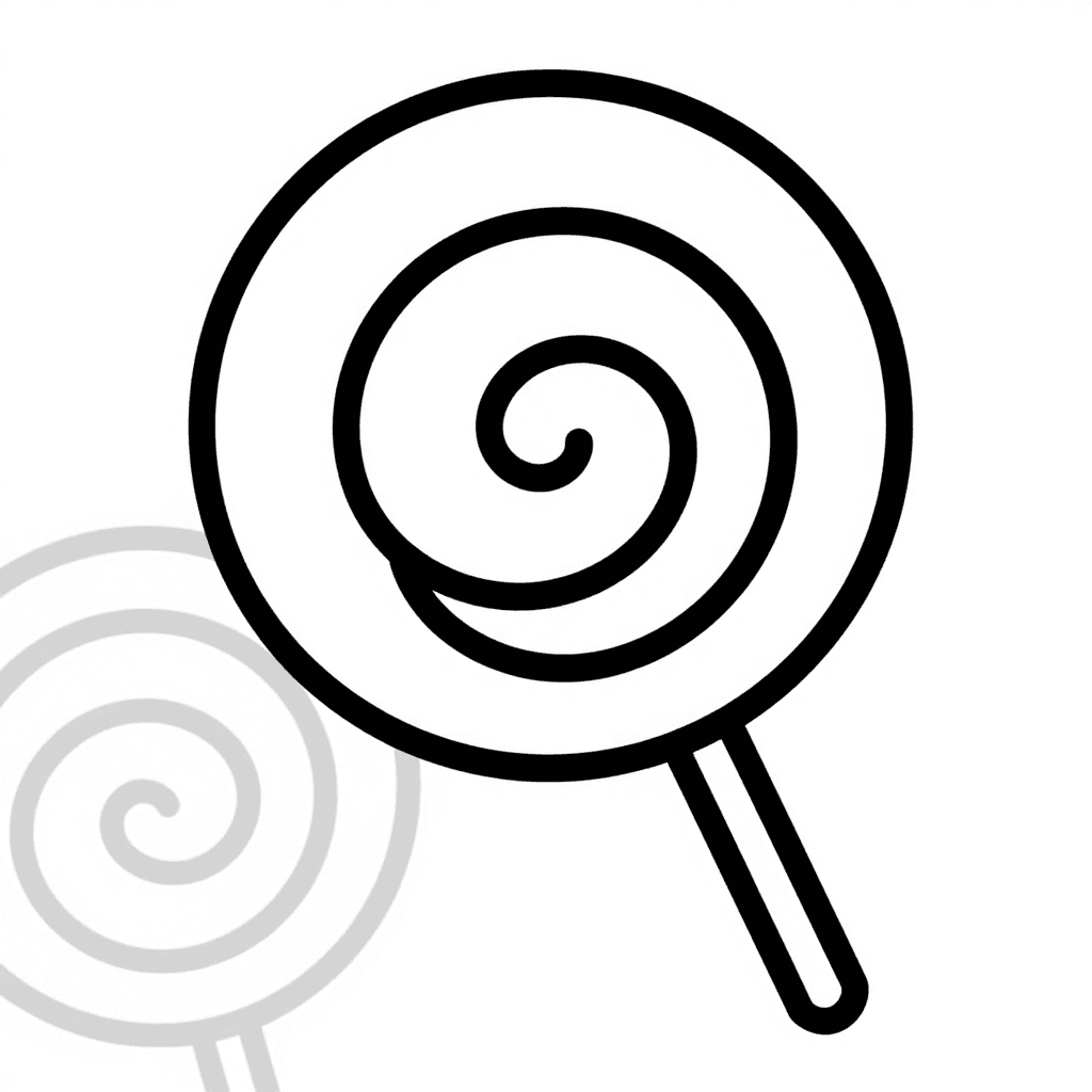 Lollipop Candy Coloring Page - free coloring page image 2 of 3