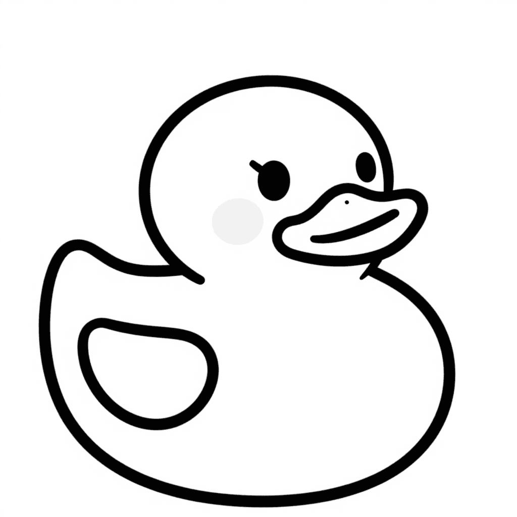 A Rubber Duck Coloring Page - free printable coloring page for kids to download