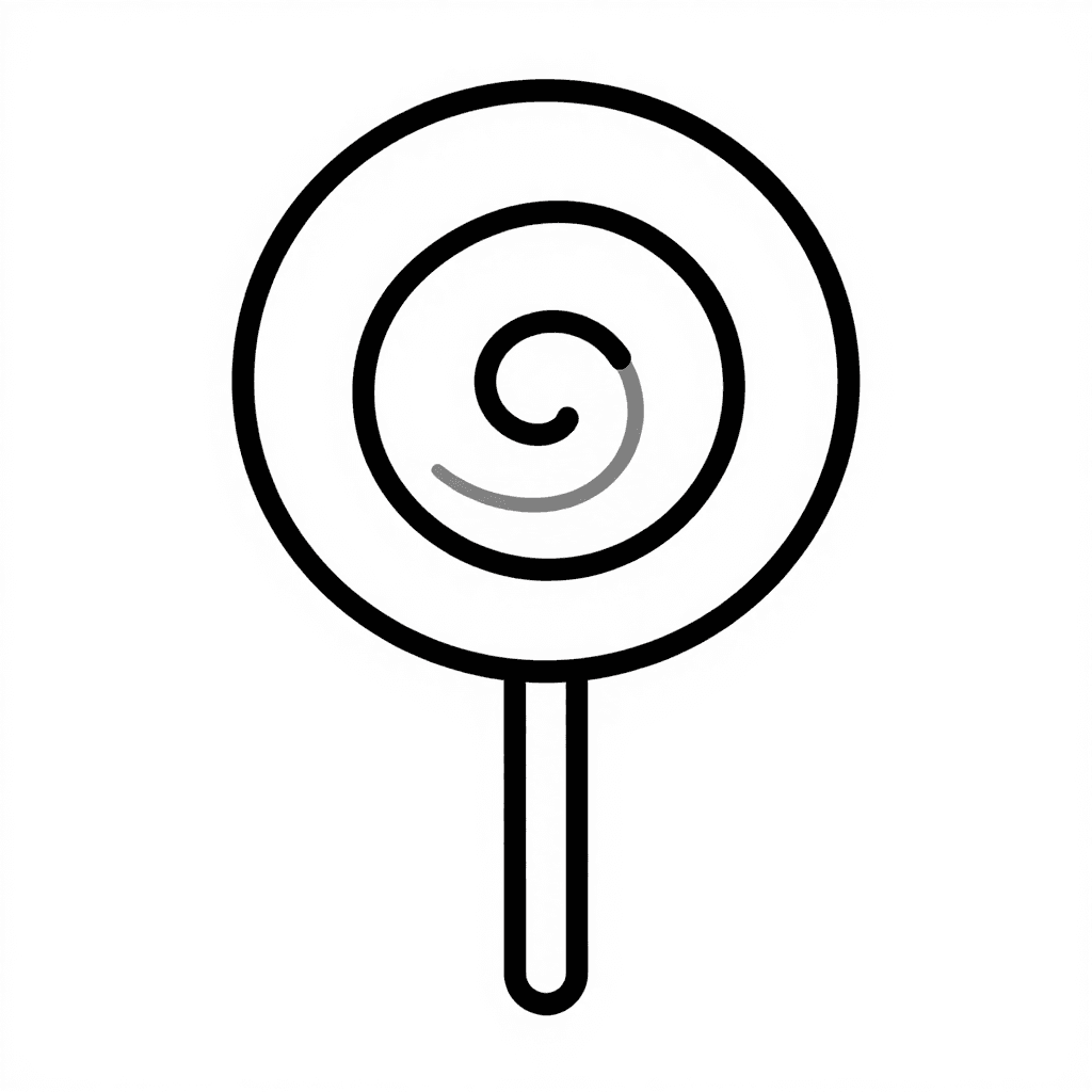 Lollipop Candy Coloring Page - free coloring page image 3 of 3