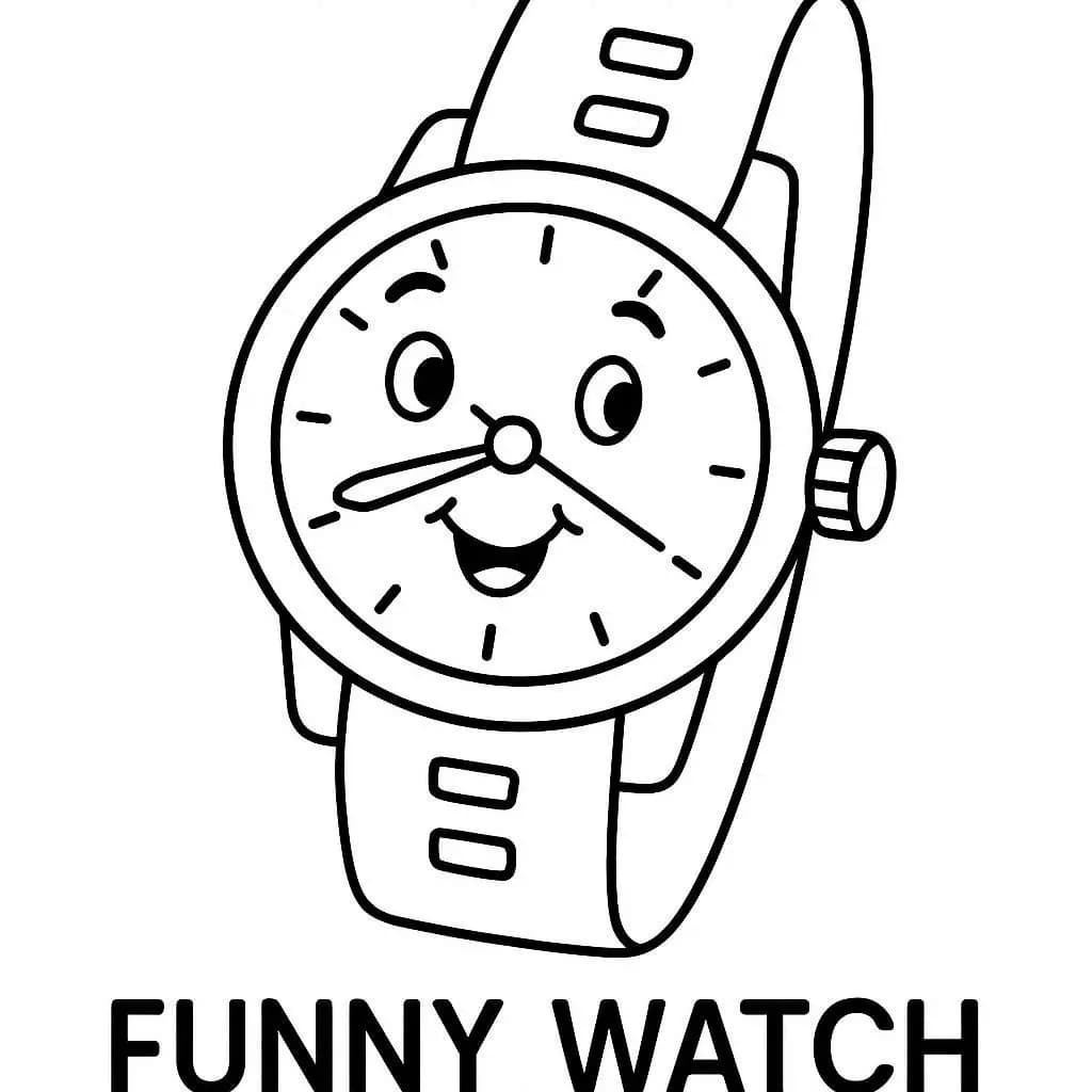 Time to Color: Watch & Fun Coloring Book - free printable coloring page for kids to download