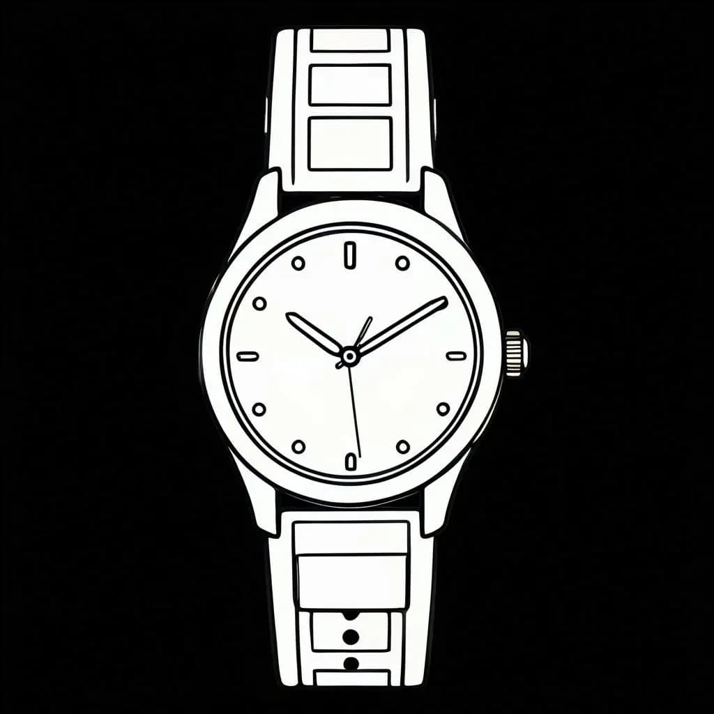 Time to Color: Watch & Fun Coloring Book - free coloring page image 4 of 7