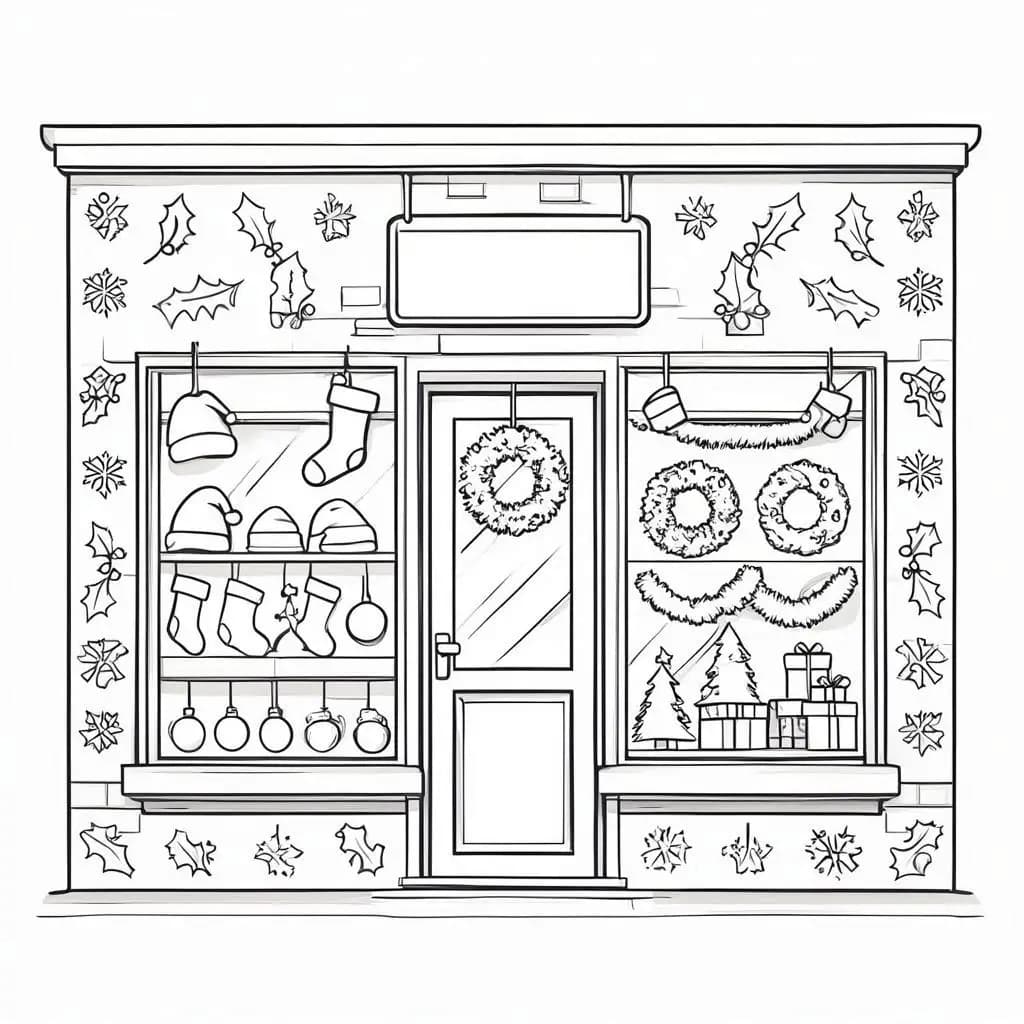 Christmas Sparkles: Holiday Accessories Shop Coloring Book  - free coloring page image 5 of 8