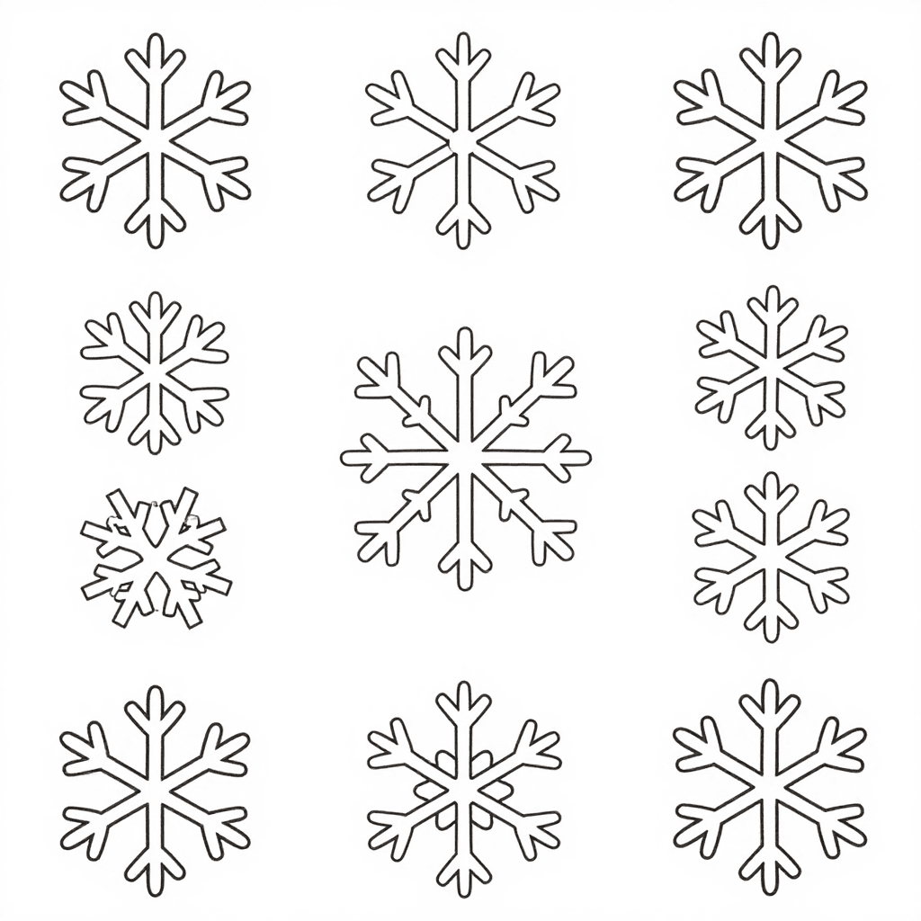 Snowflake Pattern Coloring Page - free printable coloring page for kids to download