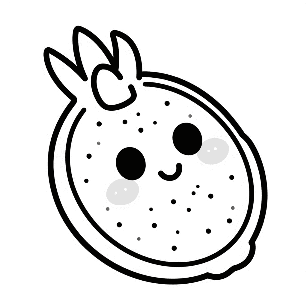 A Dragon Fruit Coloring Page - free coloring page image 2 of 3
