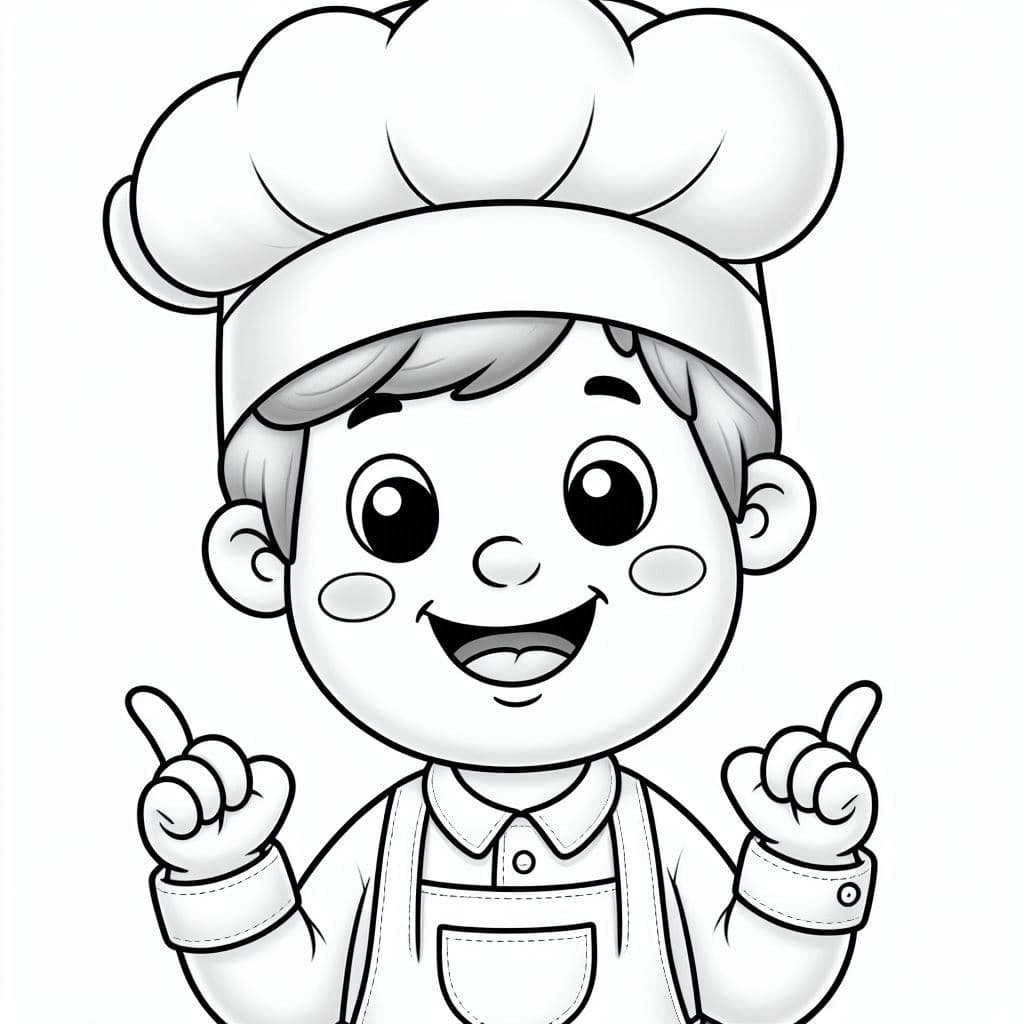 Chef Boy - Wholesome Free Coloring Pages for Little Cooks! - free coloring page image 2 of 4