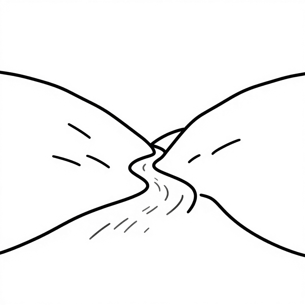 A River Winding Through Valley Coloring Page - free coloring page image 3 of 3