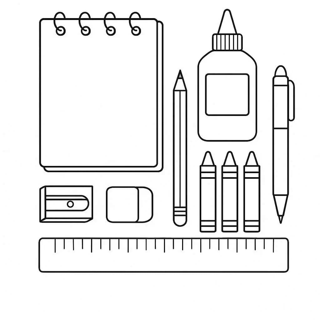 Stationery Wonderland: All Your Favorites - free printable coloring page for kids to download