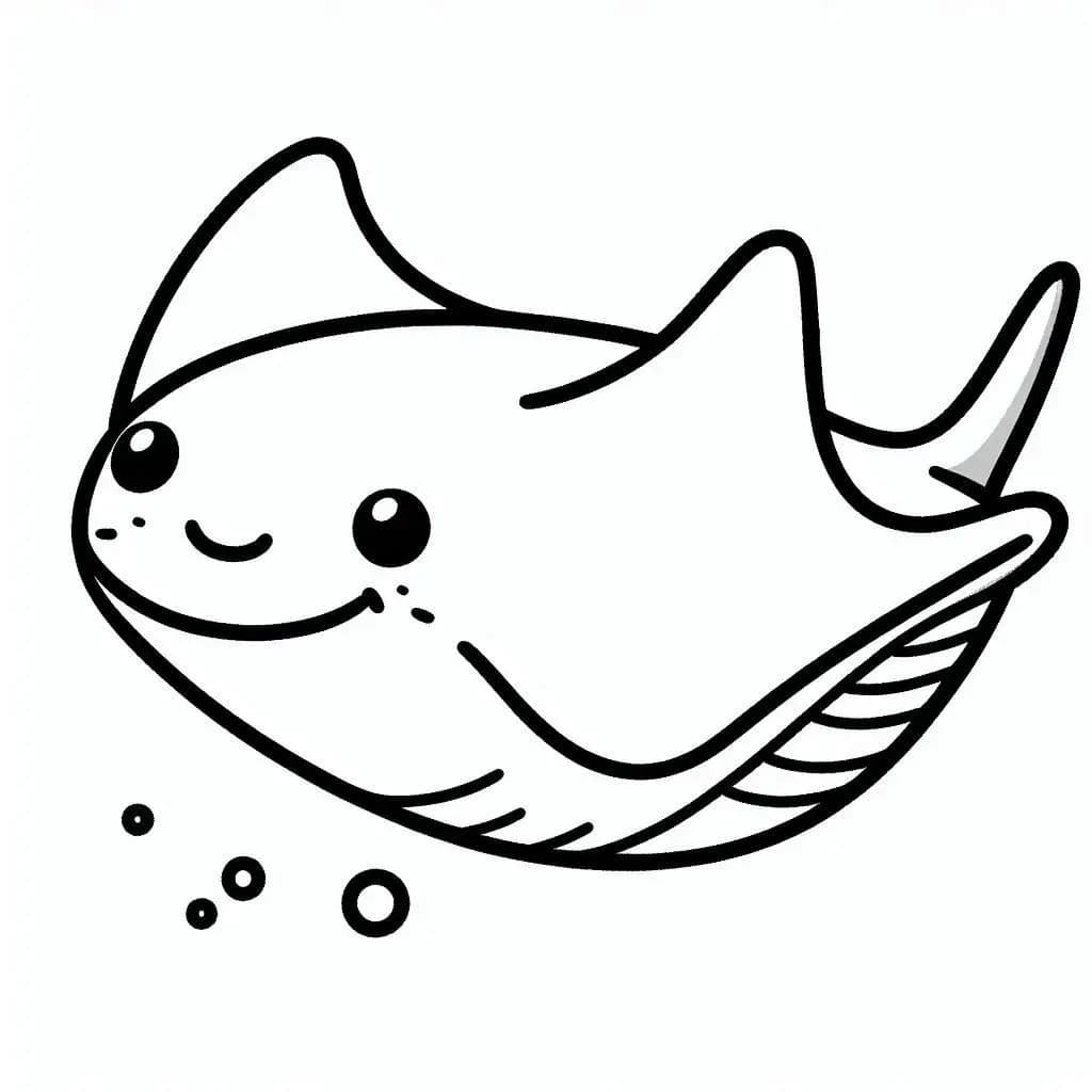Manta Ray - Graceful Free Coloring Pages for Ocean Explorers! - free printable coloring page for kids to download