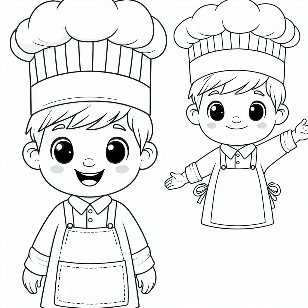 Chef Boy - Wholesome Free Coloring Pages for Little Cooks! - free coloring page image 3 of 4
