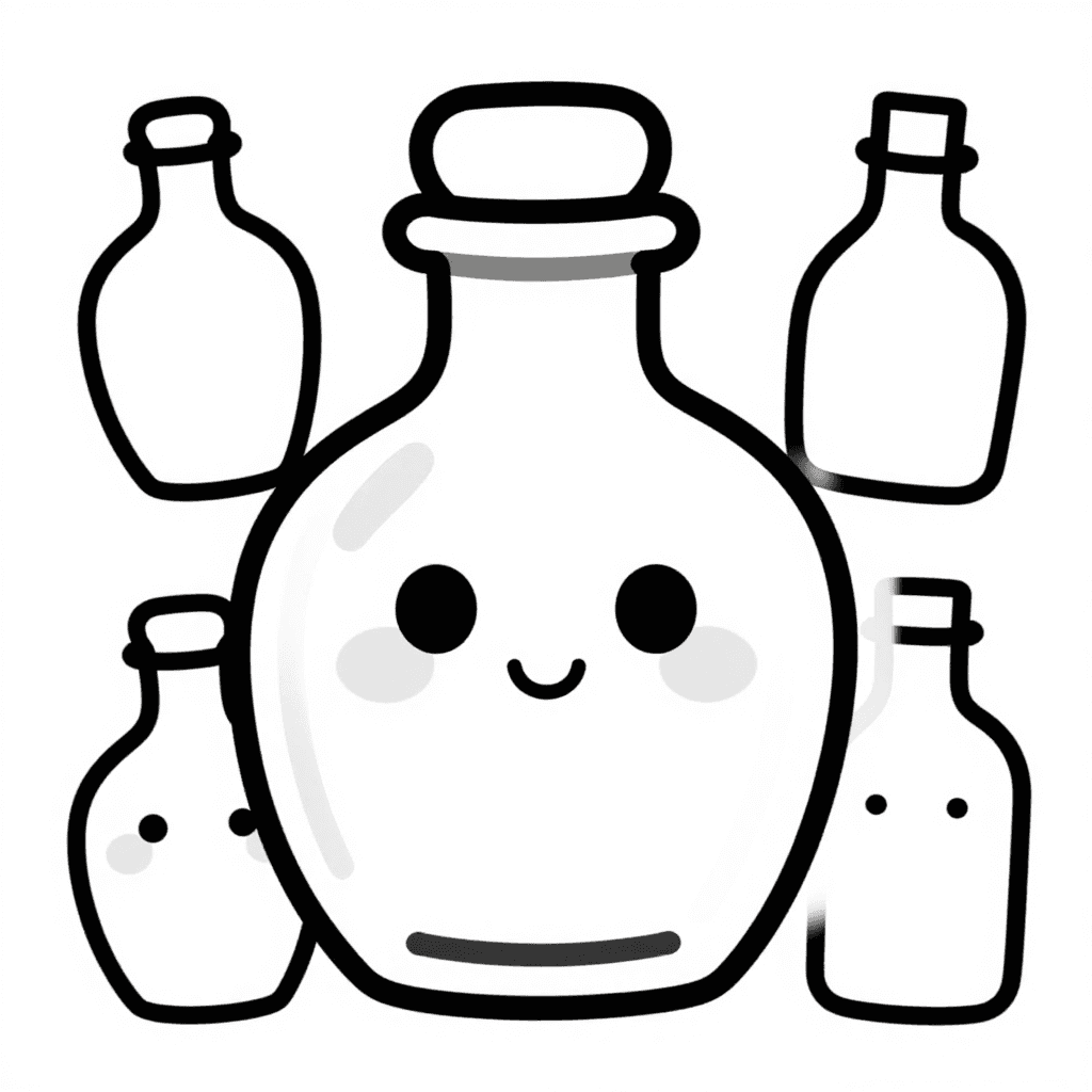 A Potion Bottle Coloring Page - free coloring page image 2 of 3