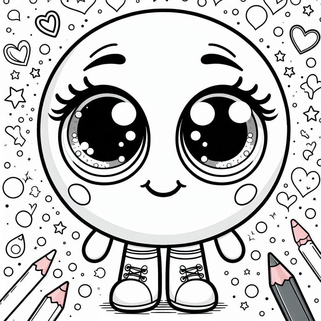 Cute & Colorful: Adorable Characters Coloring Book  - free coloring page image 4 of 6