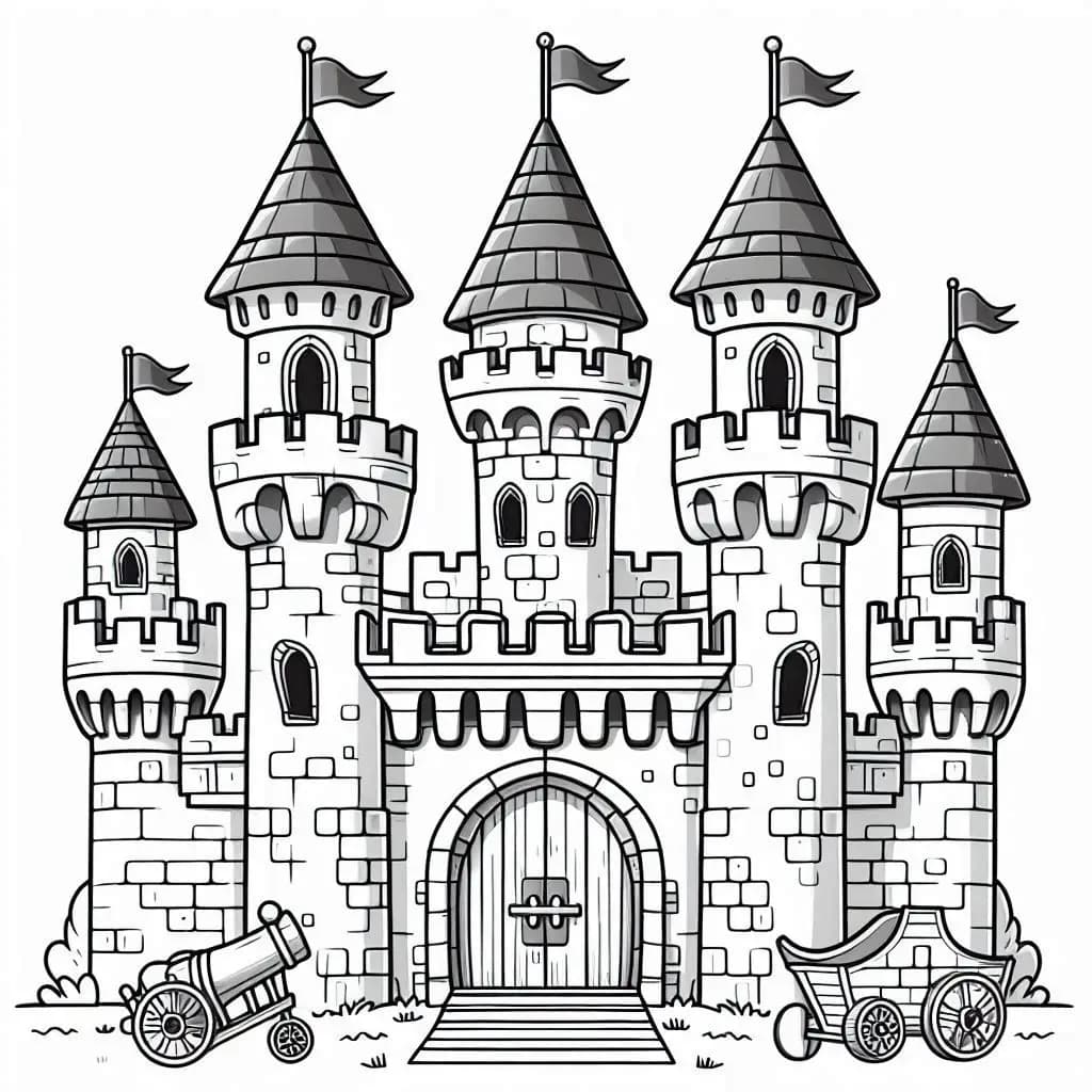 Kids Castle – A Magical Coloring Adventure! - free printable coloring page for kids to download