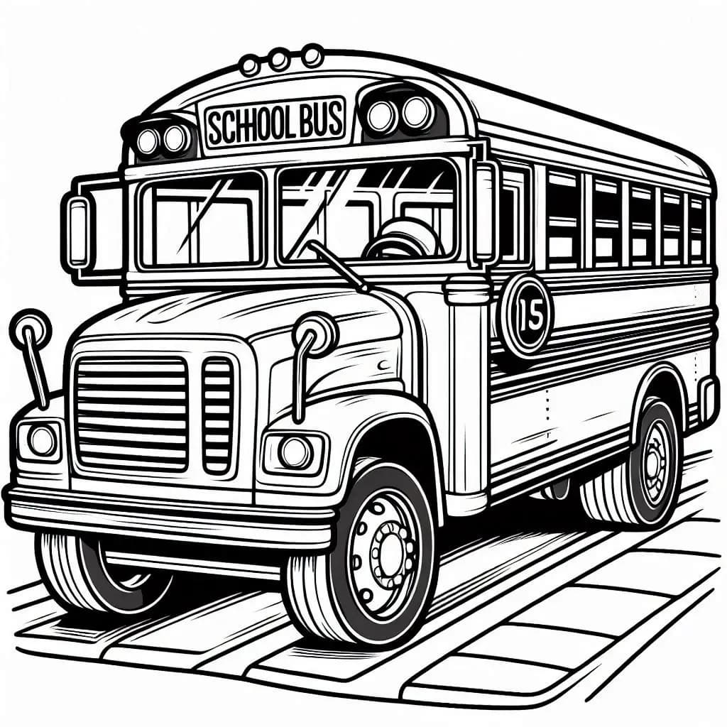 School Bus - Fun and Free Coloring Pages for Kids on the Go! - free printable coloring page for kids to download