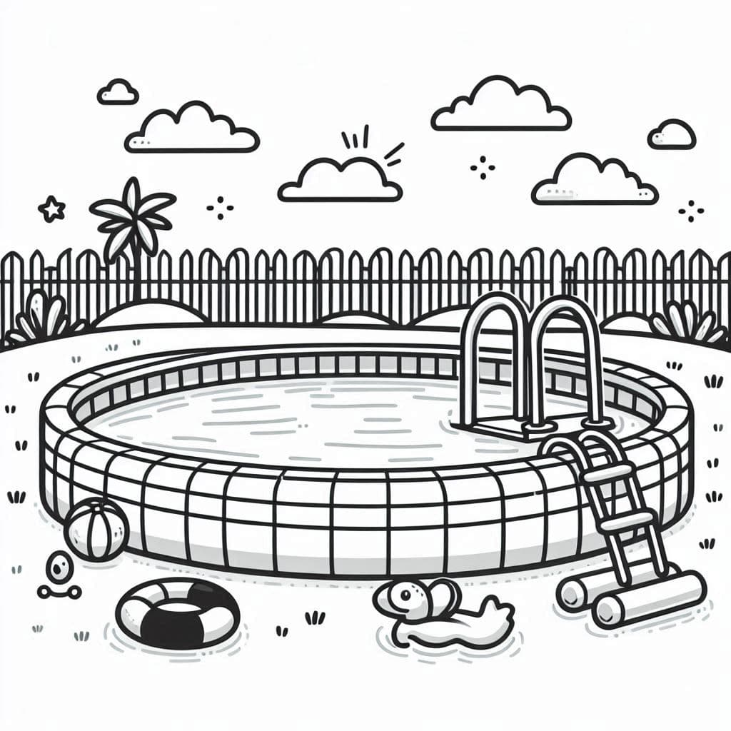 Swimming Pool - Splashy Free Coloring Pages for Summer Fun! - free coloring page image 4 of 4