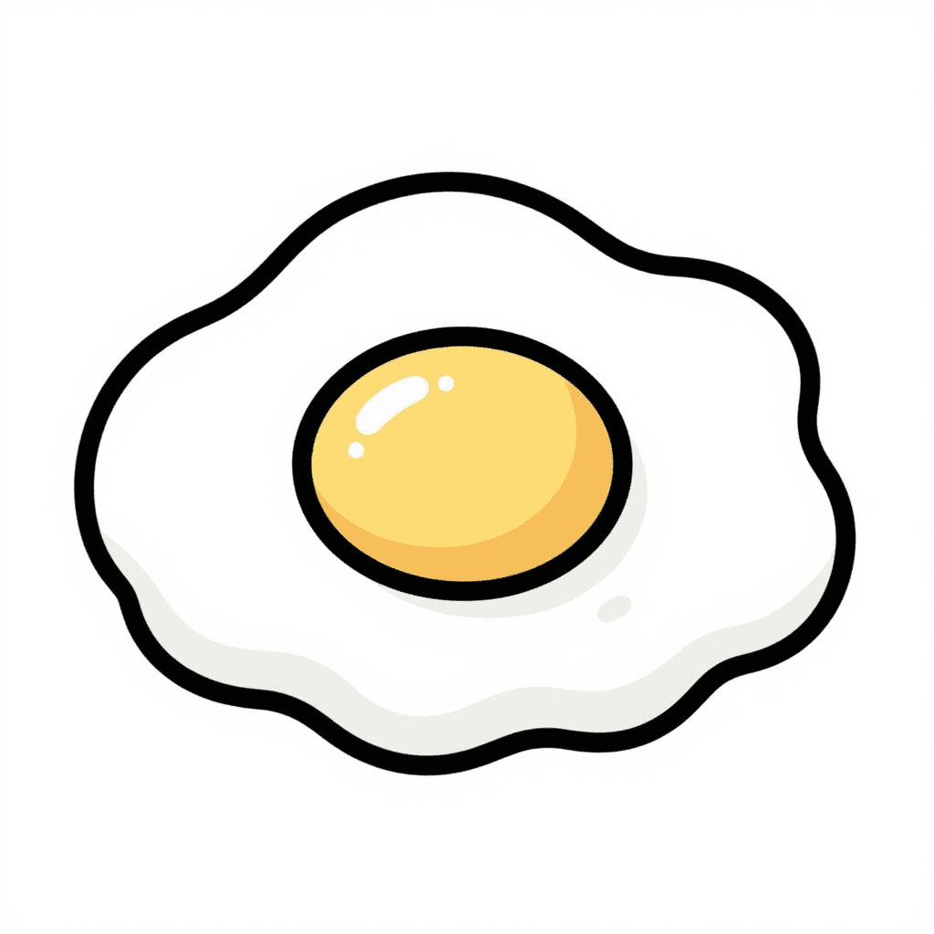 A Fried Egg Coloring Page - free printable coloring page for kids to download