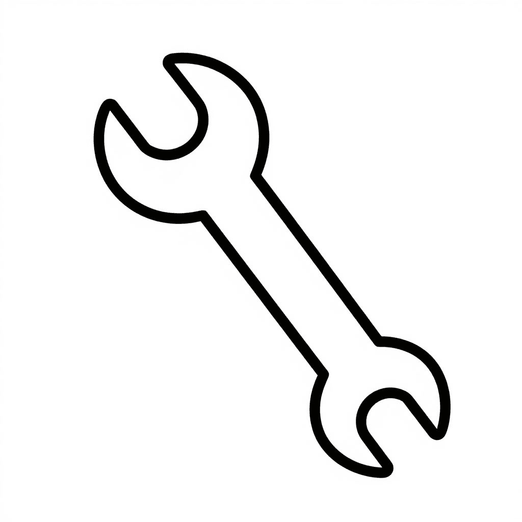 A Wrench Coloring Page - free printable coloring page for kids to download